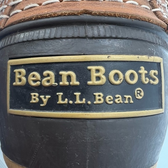 L.L.Bean Brown Original Waterproof Lace Up Duck Boots Size 7 Women's - Picture 2 of 14